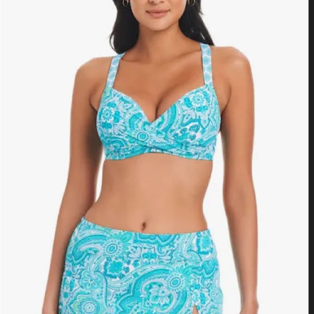 Bleu Rod Beattie Blue Paisley Bikini